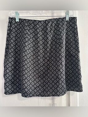Hollister Black Patterned A-Line Ultra High Rise Skirt